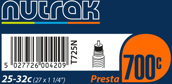 Nutrak 700C Inner Tube Presta Valve