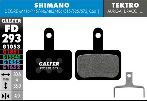 Galfer Shimano Deore Br-C601 / M416/445/446/485/486/515/525/575