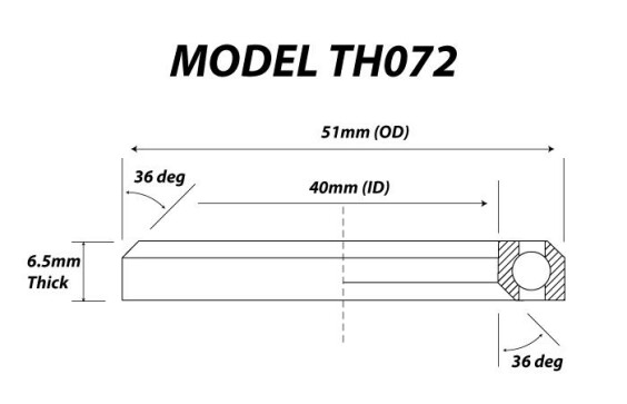 Independent Th072Ss Headset Bearing