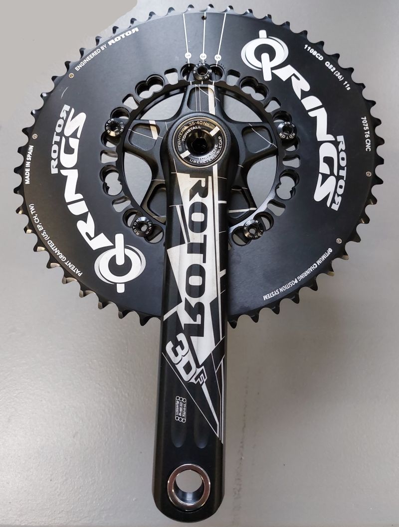 工場直送 172.5mm- Rotor クランク 3D+クランク rotor 172.5mm+ＱRings