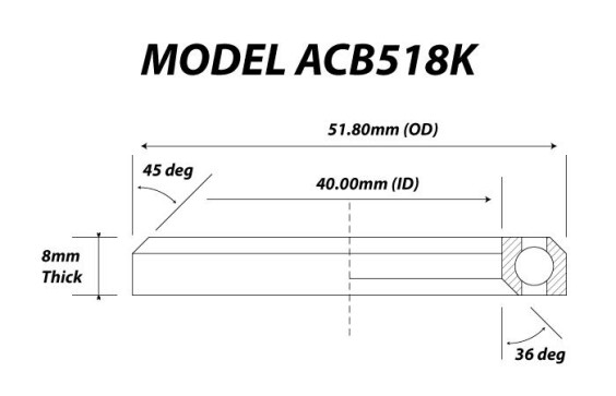 Independent Acb518K Headset Bearing