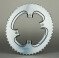Absolute Black Oval Chainring 4 Bolt 110Bcd 52T  Grey