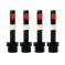 Magura Qm M6X35 Screws With Red Threadlocker (4 Pcs.) Black