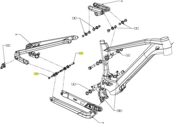 Cube Bearing Pivot Set Horst Link