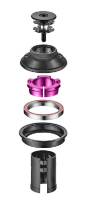 Ascend Components Mix N Match E Bike Top Headset Cup Zs56 - 28.6 Internal Cable Routing - For 1.1/8 Steerer