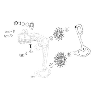 Sram Sram Rear Derailleur Full Mount Bolt Kit T-Type Eagle Axs