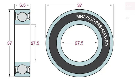 Airvelo Bearings Mr27537-2Rs-Max-Bo Scott Spark