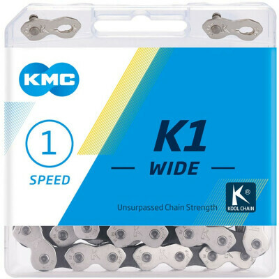 Kmc K1 1/2 X 1/8 Wide Silver/Black Single/Fixed