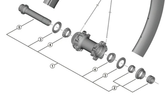 Shimano R9270 Complete Hub Axle Front