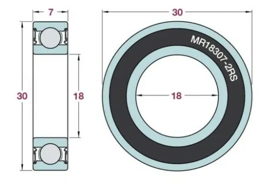 Airvelo Bearings Mr18307 Llb Abec 3