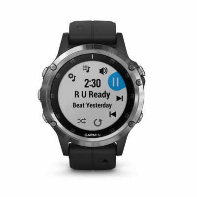 Garmin Gpscc Garm Fenix 5 Plus Glass Silver Bk