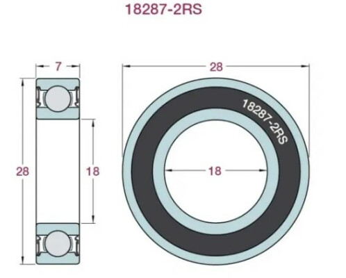 Airvelo Bearings Mr182287-2Rs