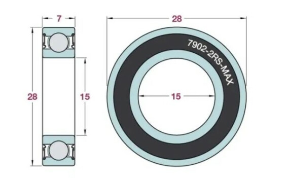 Enduro 7902 2Rs Abec 3 Max Bearing