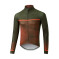 Altura Icon Horizon Long Sleeve Jersey LARGE Dark Green/Orange