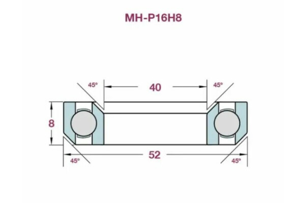 Airvelo Bearings Mh-P16H8 Steel