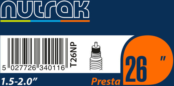 Nutrak 26X1.50-2.0 Presta Valve