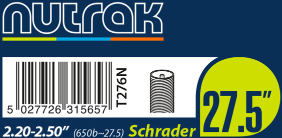 Nutrak 27X2.2/2.5 Schrader Valve