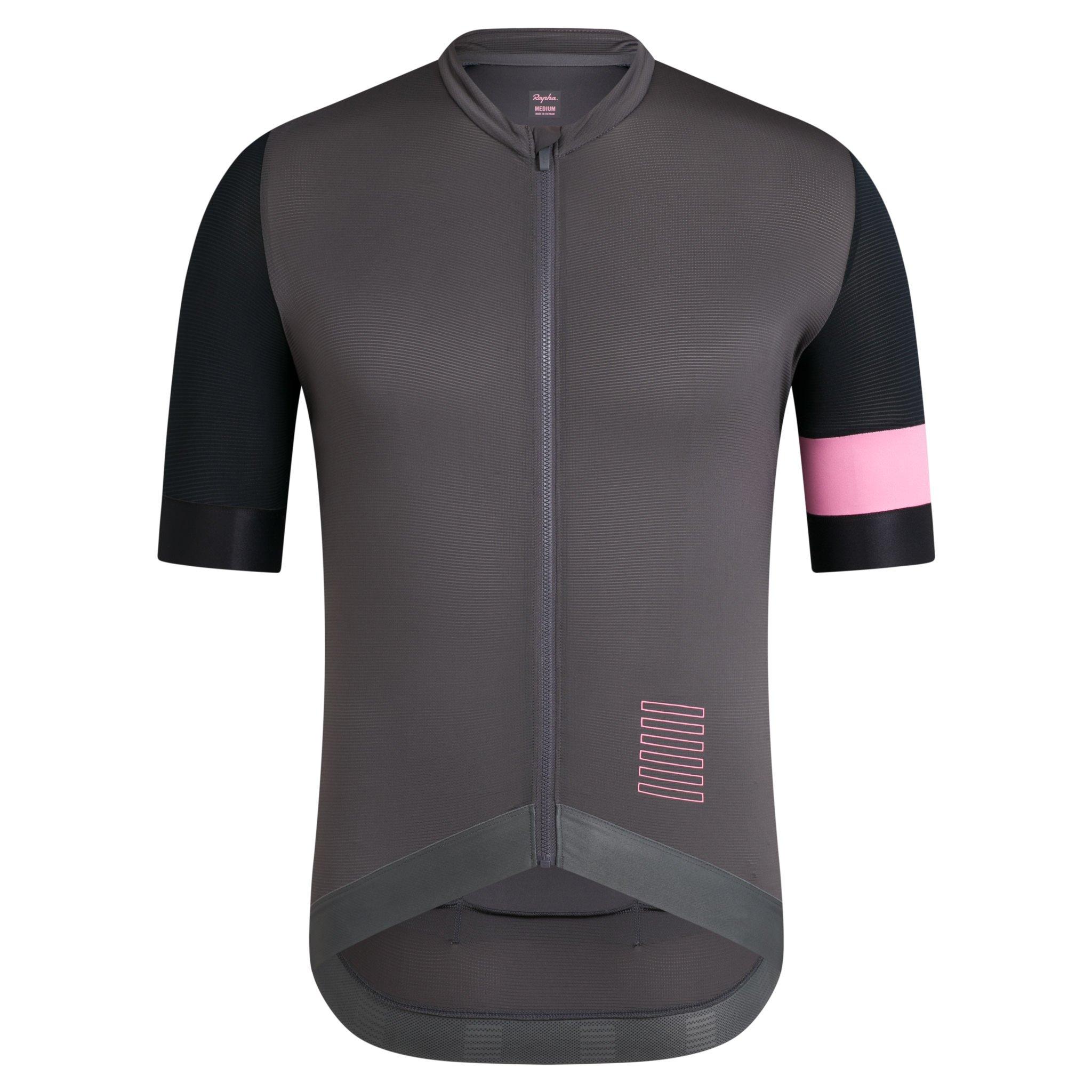 Rapha Men s Pro Team Training Jersey L Carbon Grey Black Pink