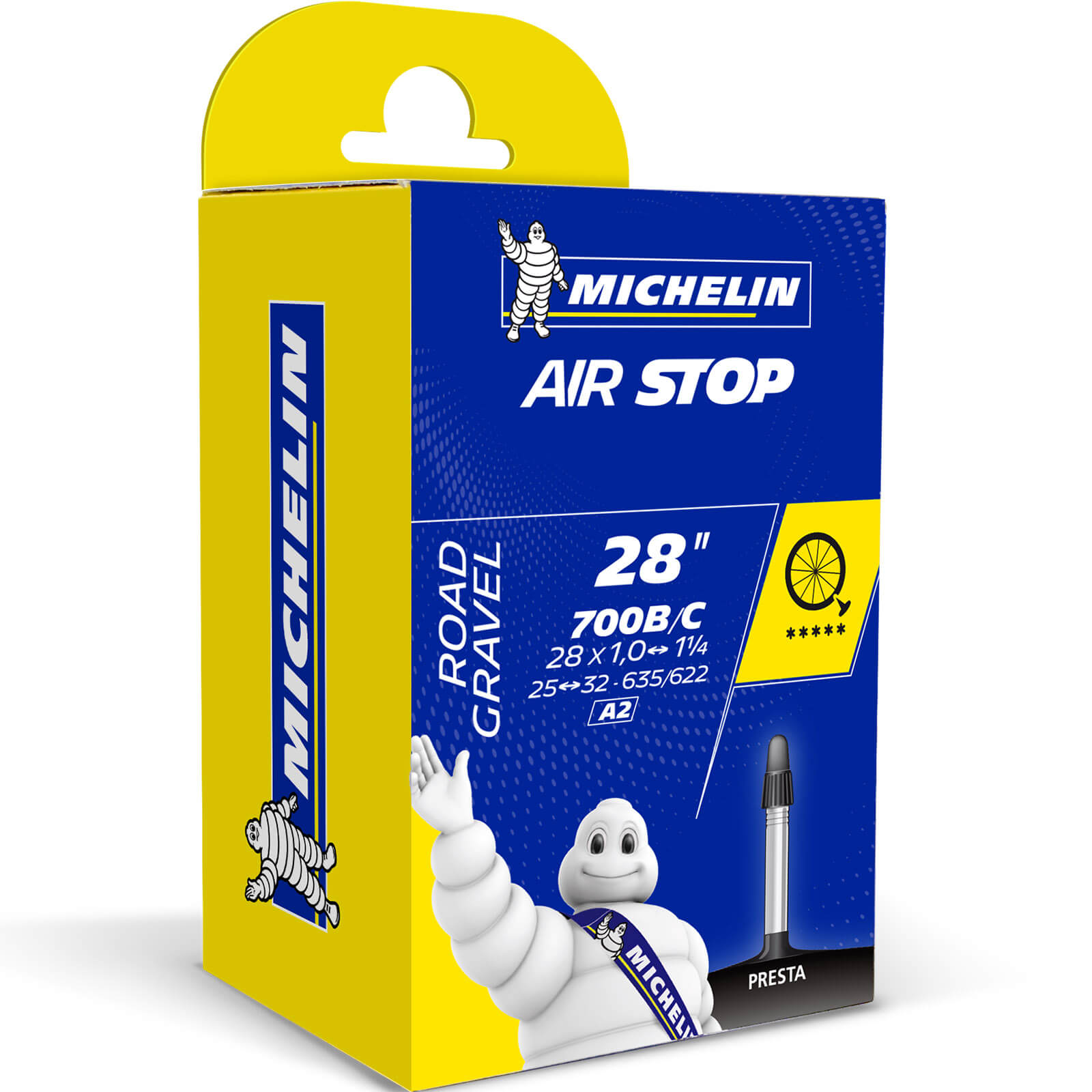 Michelin Airstop Road Inner Tube 700C X 25 32Mm presta 40Mm 25 32