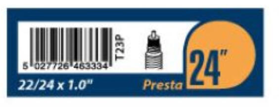 Nutrak 24 X 1.00 - 1.25 Inch Presta Inner Tube