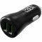 Quadlock Dual Usb 12V Car Charger Black