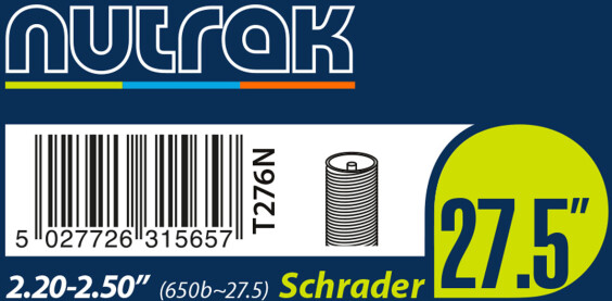 Nutrak 27.5" Or 650B X 2.2 - 2.5 Schrader Inner Tube