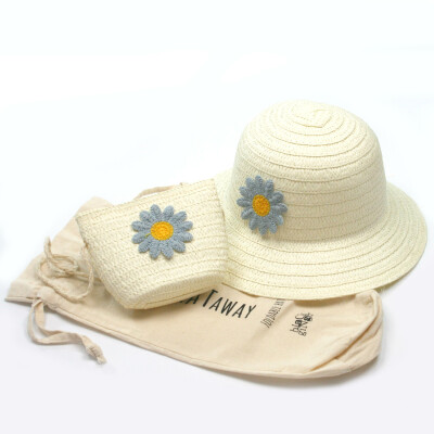 Black Ginger Hat In Bag Kids Flower With Bag