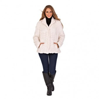 Loungable Boutique Coat Faux Fair Short