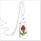 Shreiking Violet Necklace Rosebud Rectangle