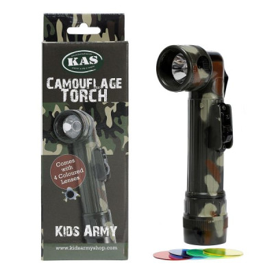 Kids Army Shop Torch Camo +4 Colour Lens