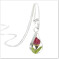 Shreiking Violet Necklace Rosebud Teardrop