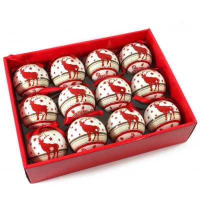 Black Ginger Xmas Red Stag Baubles