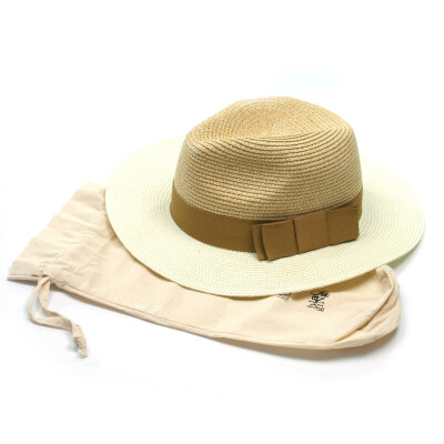 Black Ginger Hat In Bag 2 Tone Panama