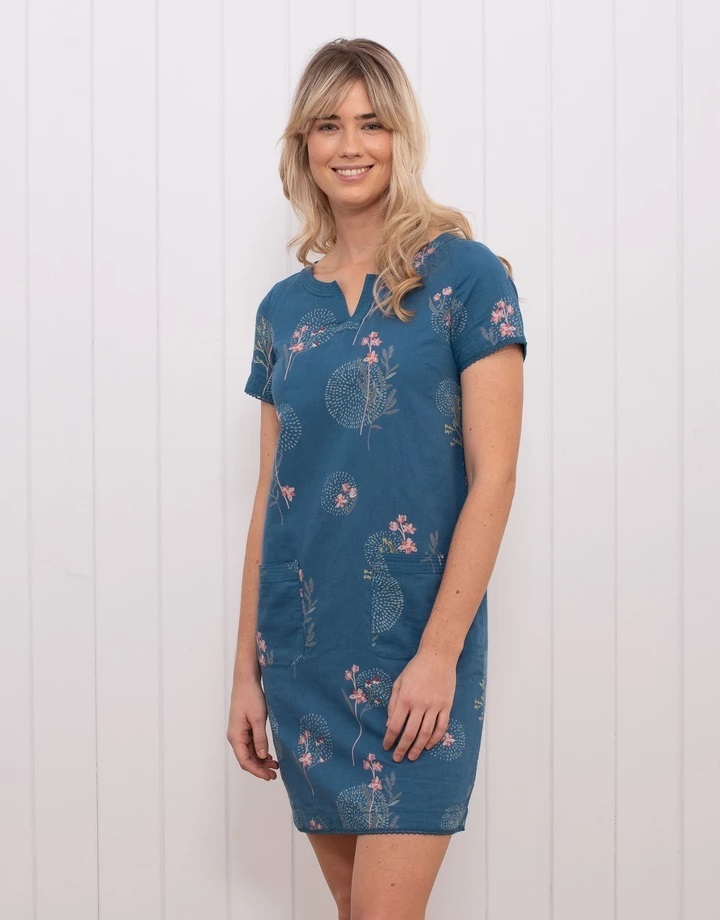 Brakeburn Dress Linen Posey