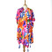 Black Ginger Kaftan Tropical Pink/Orange