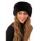 Loungable Boutique Hat Faux Fur Luxury ONE SIZE Black