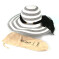 Black Ginger Hat In Bag Monochrome Stripes Stripe