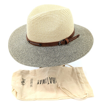 Black Ginger Hat In Bag 2 Tone Panama