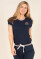 Brakeburn Tshirt Rainbow Ringer 8 Navy