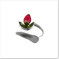 Shreiking Violet Ring Rosebud Round