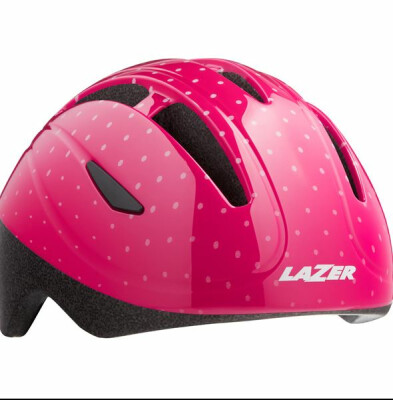 Lazer Bob+ Helmet, Pink Dots, Uni-Size Kids