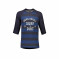 Mons Royal Merino Redwood Raglan T Dirt 3/4 LARGE Surf Ink Stripe