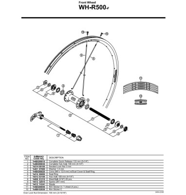 Shimano R500 Front