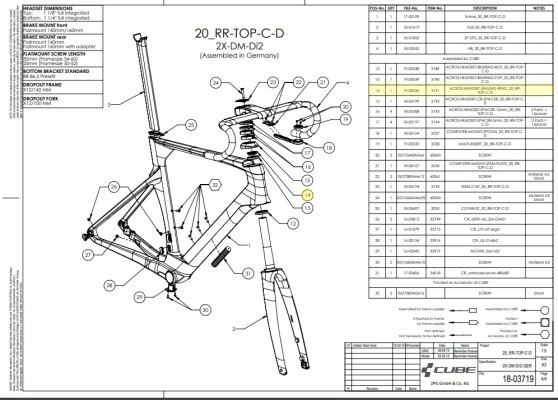 Cube Bikes Center Ring W/ Sealing