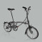 Brompton Bicycle Ltd H 4 L + Touch Point CONTI URBAN Mid Blk/Ti Blk/Red