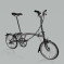 Brompton Bicycle Ltd H 4 L CONTI URBAN Mid Blk/Ti Blk