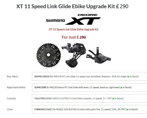 Shimano Xt 11Spd Linkglide Upgrade